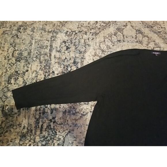 Roaman's WOMEN'S Black LONG SLEEVE V NECK 2 Pockets Light SWEATER Size 34/36 -4X - Picture 5 of 16
